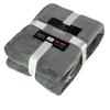 Euromat Sherpa Microfiber Flannel Blanket, Throw, Bedspread 150 x 200 cm (Light Gray) view 4