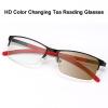 Photochromic Reading Glasses, HD Resin Lenses, UV Protection, Anti-Glare/Scratch, Blue, +0.75 view 2