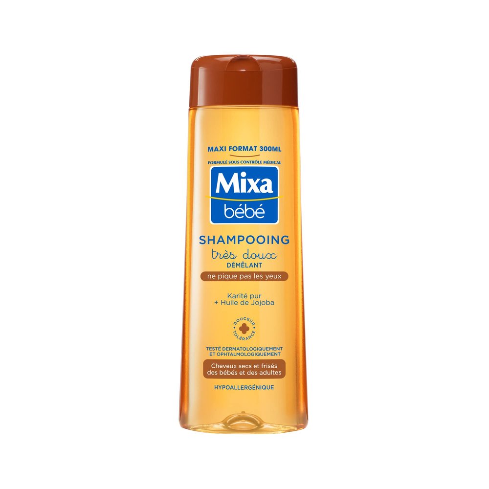 Mixa Baby Detangling Shampoo, Very Gentle, Shea, 300 ml