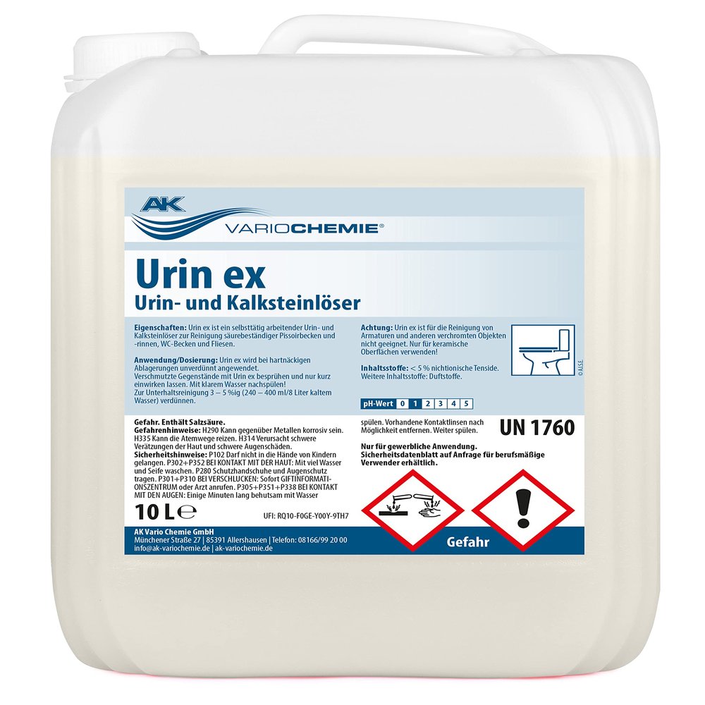 Extra-Strength Urine & Limescale Remover – Urin EX 10 L, Biodegradable Toilet Cleaner