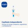 MAM Baby Toothbrush, Compact Handle, Blue, 1 pc view 3
