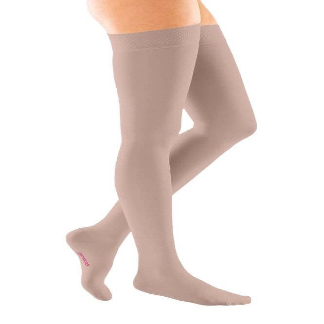 medi mediven forte Thigh-High Compression Stockings - Short - Medical Compression Stockings CCL 3 for Women and Men - Size IV - Small Foot - Cashmere
