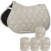 Eskadron Glossy Wave Dove Saddle Pad & Bandage Set, Dressage (DL) view 1