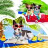 Chunful 50 Pack Summer Dog Bandanas view 2