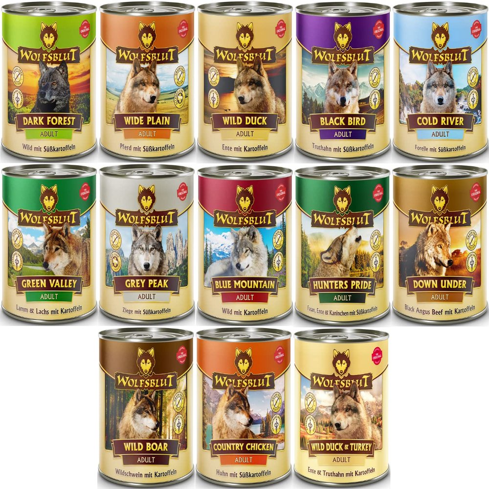 Wolfsblut Adult Wet Dog Food Mix, 6 x 800 g