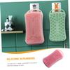 Toyvian Gentle Double-Sided Bath Brush for Toddlers and Babies, Silicone with Hook view 3