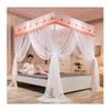 Canopy Bed Mosquito Net with 4 Corner Poles and Metal Holder, for Single or Double Beds, 180 × 220 cm view 1
