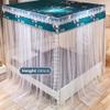 Canopy Bed Mosquito Net with 4 Corner Poles and Metal Holder, for Single or Double Beds, 180 × 220 cm view 3