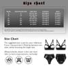 Hedmy Women's Red Patent Leather Lingerie Set, Push-Up Bra and Panties, Size L view 3