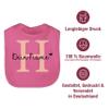 Personalized Pink Baby Bib with Initial and Name view 4