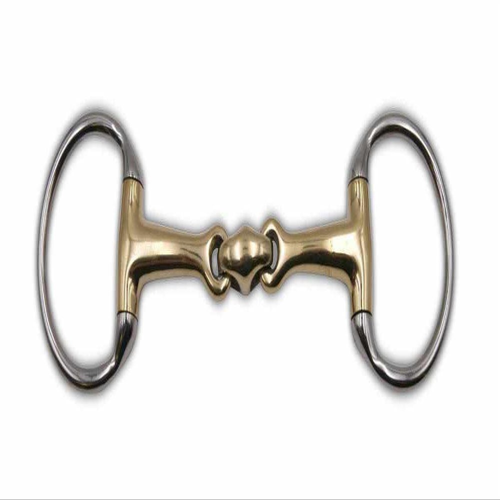 AMKA Double-Jointed Solid Argentan Eggbutt Bit for Ponies, 12 mm