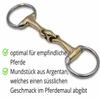 AMKA Double-Jointed Solid Argentan Eggbutt Bit for Ponies, 12 mm view 2