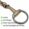 AMKA Double-Jointed Solid Argentan Eggbutt Bit for Ponies, 12 mm view 3