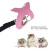 Hamster Harness Set, Easy to Wear, 3 Sizes, Durable Harness and Leash, Faux Leather, Safe with Bells for Guinea Pigs, Pink view 2