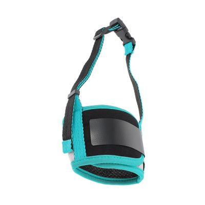 Adjustable Polyester Dog Muzzle with Anti-Bite Function, Green