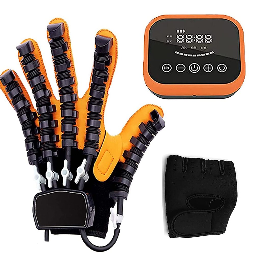 Oiyekntd Rehabilitation Robotic Gloves, Stroke Hemiplegia Finger Trainer, L, Right Hand