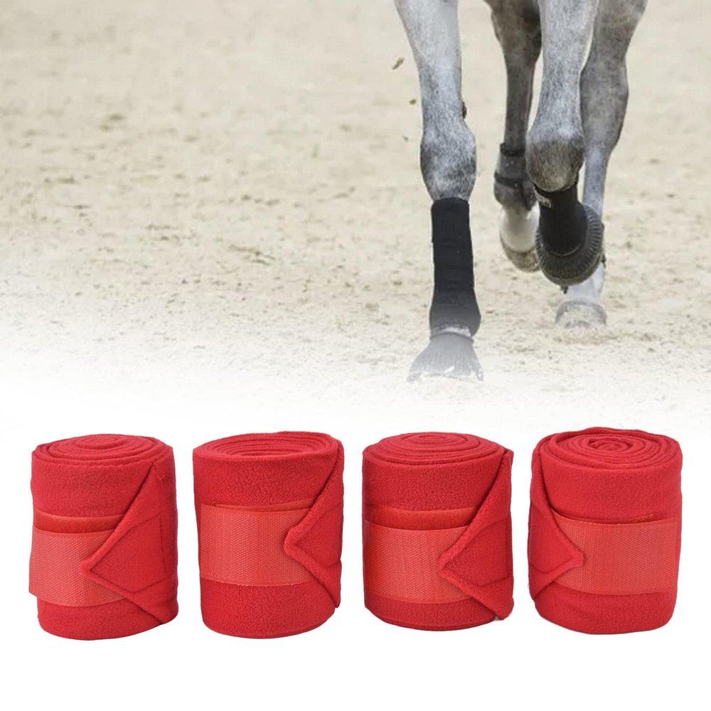 Atyhao Horse Leg Wraps, Stable Bandages, Red