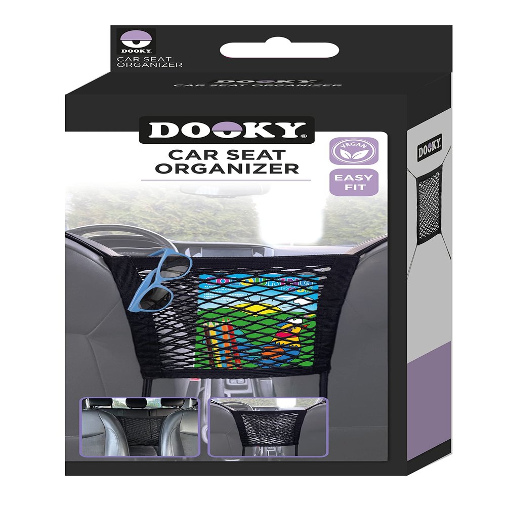 Dooky Car Seat Backrest Organizer, Double-Layer Mesh