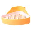 Mipcase Plastic Small Animal Toilet with Wall Design for Rabbits and Chinchillas, Orange, Random Color view 1