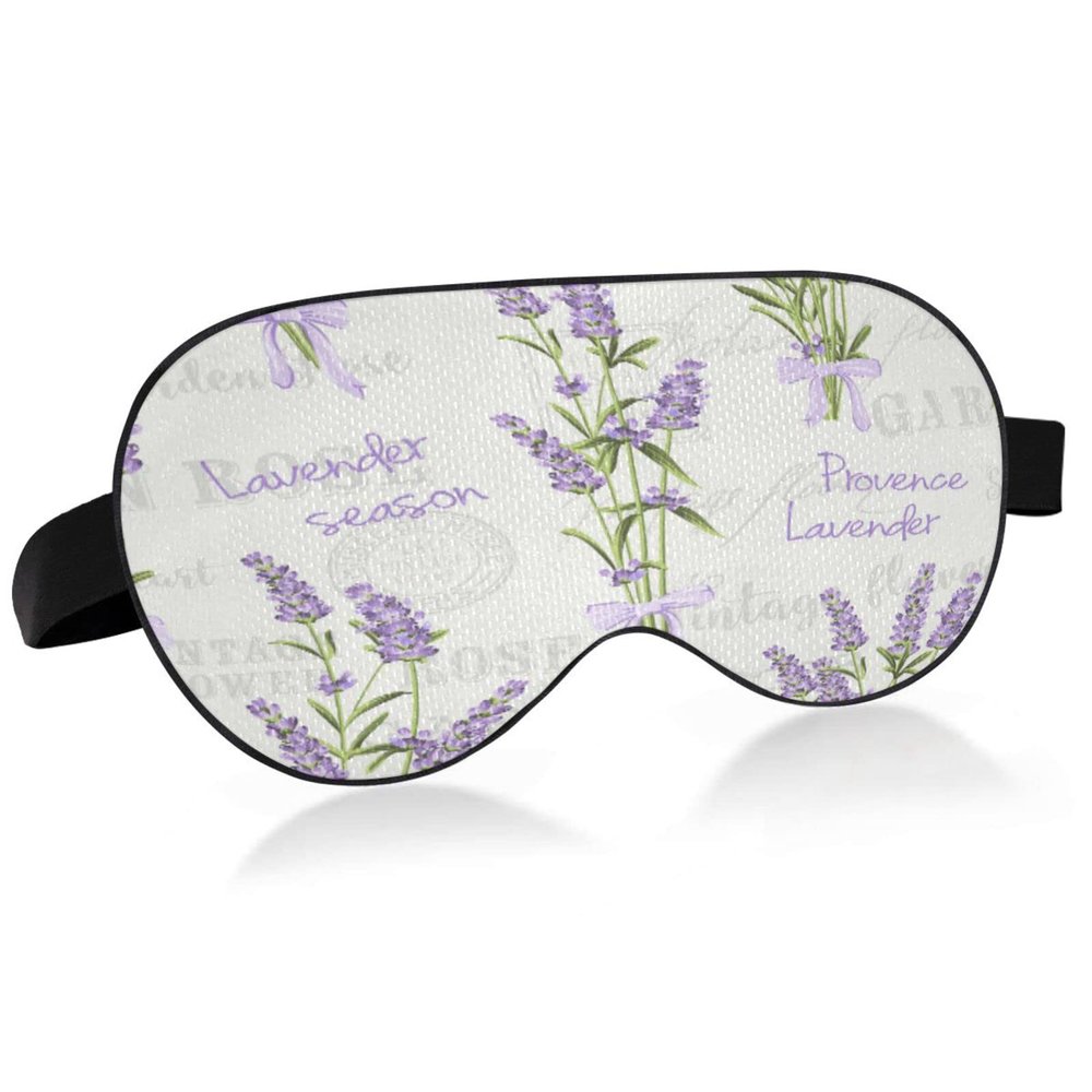 Lavender Flower Sleep Mask for Women and Men, Soft Light-Blocking Eye Mask for Sleep and Travel