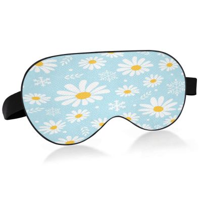 Christmas Snowflake Daisy Sleep Mask for Women and Men, Soft Comfortable Light-Blocking Eye Mask