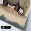 Nacnic Elephant Poster in Precision Style, Sleeping Animal Illustrations in Warm Colors for Children's Rooms, A4 view 4
