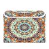 Storage Box with Lid, Indian Hippie Mandala Floral Pattern, Foldable Organizer, 41.9 x 32 x 30 cm view 1