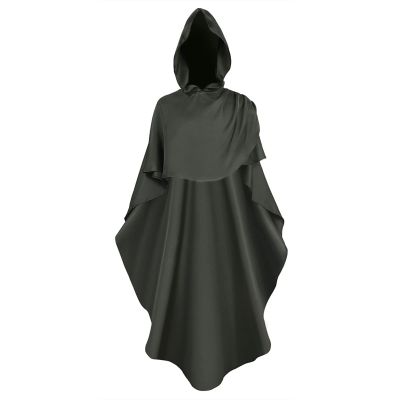 Medieval Women's Dress, Cosplay/Jedi Robe, Long Tunic Cape, Green, XXL