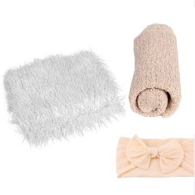 Newborn Baby Photography Stretch Wrap Prop Set, 3 Pieces