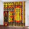 India Orange Yellow Blackout Curtains with Eyelets, 2 Panels, 140 x 250 cm view 2