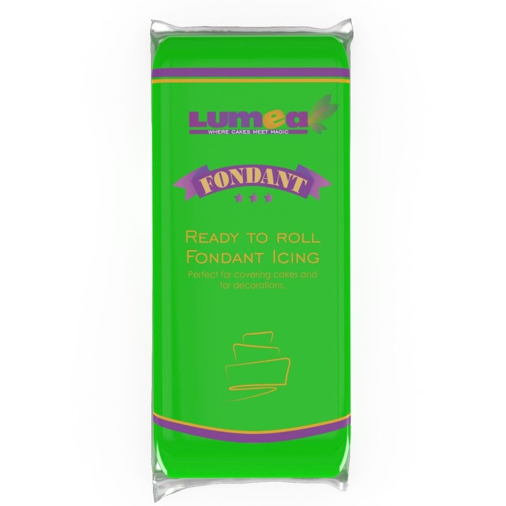 Dekozauber24 Premium Green Fondant, 1 kg