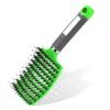 URAQT Detangling Hair Brush with Handle, Boar Bristles, J-Green view 1