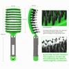 URAQT Detangling Hair Brush with Handle, Boar Bristles, J-Green view 3