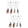 Hohopeti Cat Teaser Wand Replacement Attachments, 2 Sets, 6 Pieces Each view 1