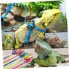 POPETPOP 2-Piece Adjustable Fluorescent Green Harness and Leash Set for Reptiles and Lizards view 4