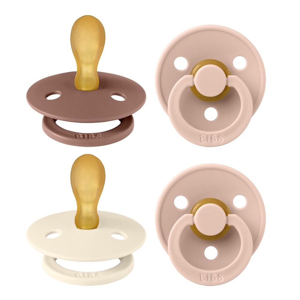 BIBS Colour Pacifiers, 6–18 Months, 4-Pack, Blush Mix