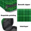 Zippered Menstrual Pad Bag for Women and Girls, St. Patrick’s Day Polyester Shamrock Design view 3