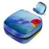 Sanitary Pad Storage Bag, Menstrual Cup Travel Case, Large-Capacity Organizer for Pads and Makeup, Colorful Flower Vase Design view 1