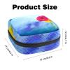 Sanitary Pad Storage Bag, Menstrual Cup Travel Case, Large-Capacity Organizer for Pads and Makeup, Colorful Flower Vase Design view 3