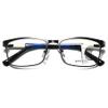 Lanomi Progressive Multifocal Reading Glasses, Metal Rectangular Full-Rim Blue-Light Filter, 1.0–4.0, Gunmetal view 1