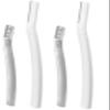2x Eyebrow Razor, 4-Piece Facial Razor Blades, Beauty Eyebrow Shaper, White and Transparent (2x Set) view 1