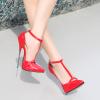 16 cm/6.29 in Pointed-Toe High Heels for Women, Red, EU 46 view 4