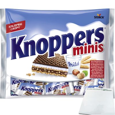 Storck Knoppers Minis—the Little Breakfast with Everything Inside, 1 Pack (1 x 200 g Bag) + usy Block