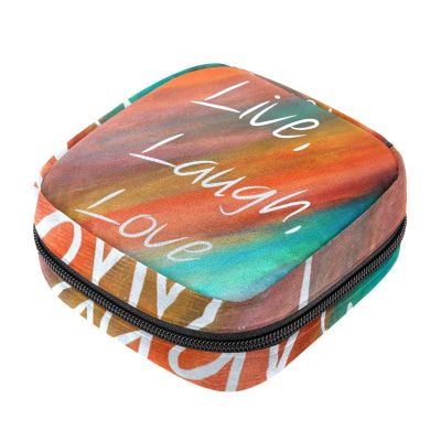 Menstrual Bag with Zipper for Women and Girls (Live Laugh Love)