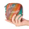 Menstrual Bag with Zipper for Women and Girls (Live Laugh Love) view 4