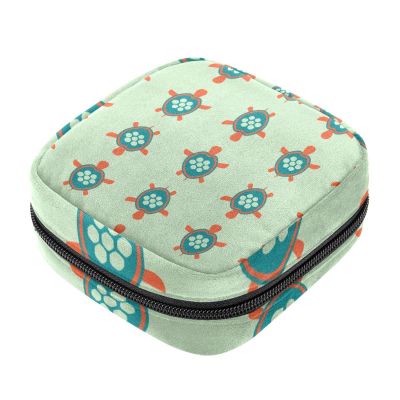 Turtle Pattern Period Pad Storage Bag for Women and Girls