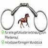 AMKA Double-Jointed Loose-Ring Snaffle Bit, Solid Stainless Steel, 14 mm, 65 mm Rings view 3