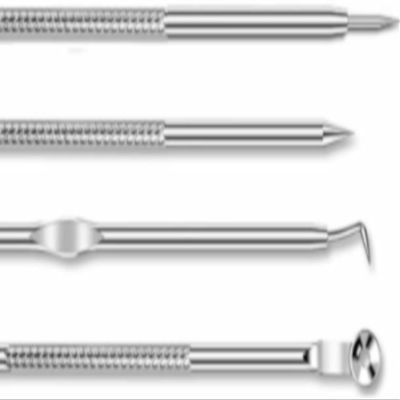 20x Blackhead Remover 4-Piece Stainless Steel Set, Silver, Pore Cleaners for Treating Pimples and Acne (20x Set)