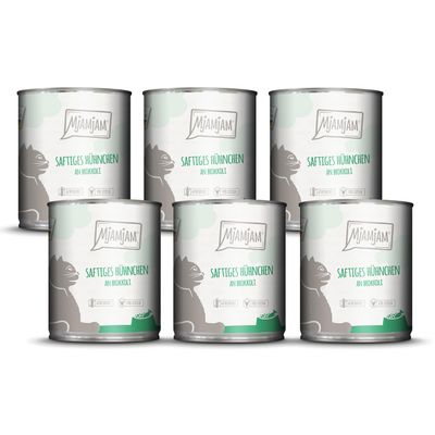 MjAMjAM - Premium Wet Cat Food - Juicy Chicken with Broccoli, 6-Pack (6 x 800 g), Grain-Free