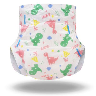 Landofgenie Printed Adult Diapers, 10 Count, Dino, M (28–38 in)